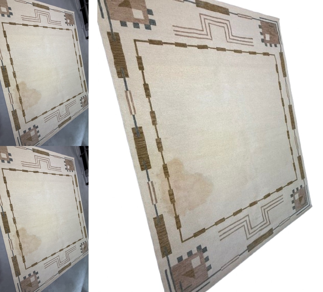 Before — Geometric Area Rug — Stain Removal & Deep Cleaning